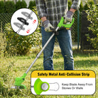Cordless Electric Grass Trimmer with 21V Dual Batteries