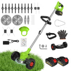Cordless Electric Grass Trimmer with 21V Dual Batteries