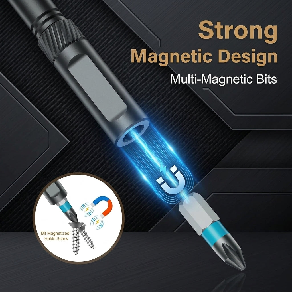 24-Piece T-Handle Ratchet Screwdriver Set – Magnetic Bits &amp; FREE Magnetizer
