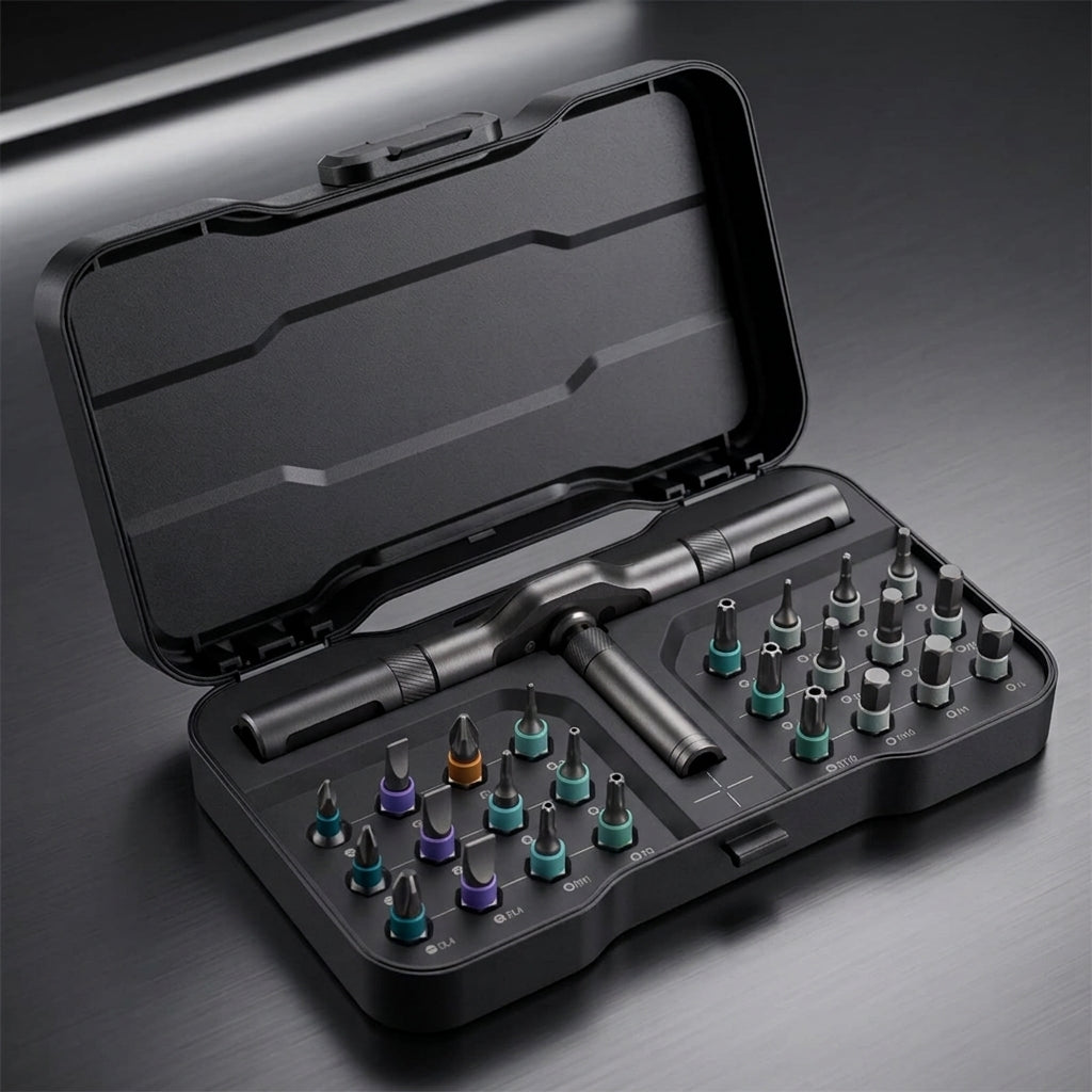 24-Piece T-Handle Ratchet Screwdriver Set – Magnetic Bits &amp; FREE Magnetizer