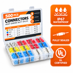 500-Piece Waterproof Heat Shrink Wire Connector Kit